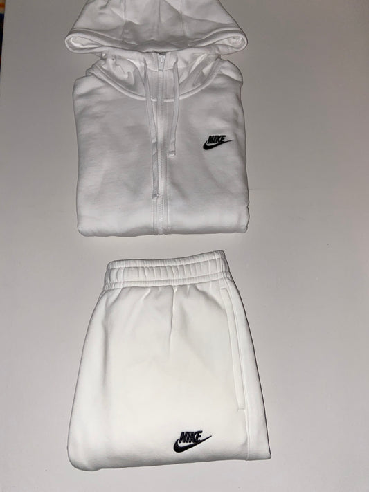 Ensemble Nike fleece blanc